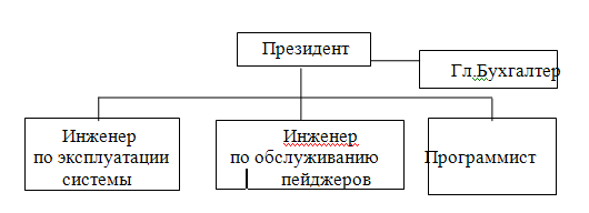 Действующая организационная структура управления 