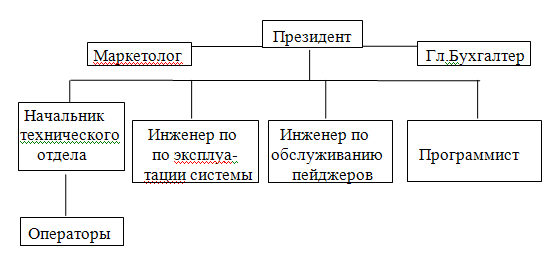 Планируемая организационная структура фирмы